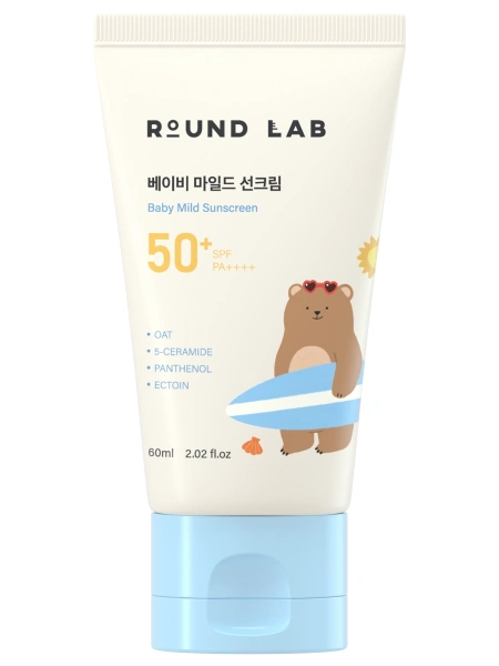 Детский солнцезащитный крем для чувствительной кожи Round Lab