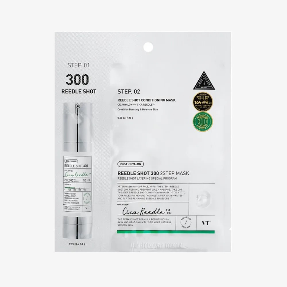 Двухступенчатая тканевая маска с микроиглами VT COSMETICS Reedle Shot 300