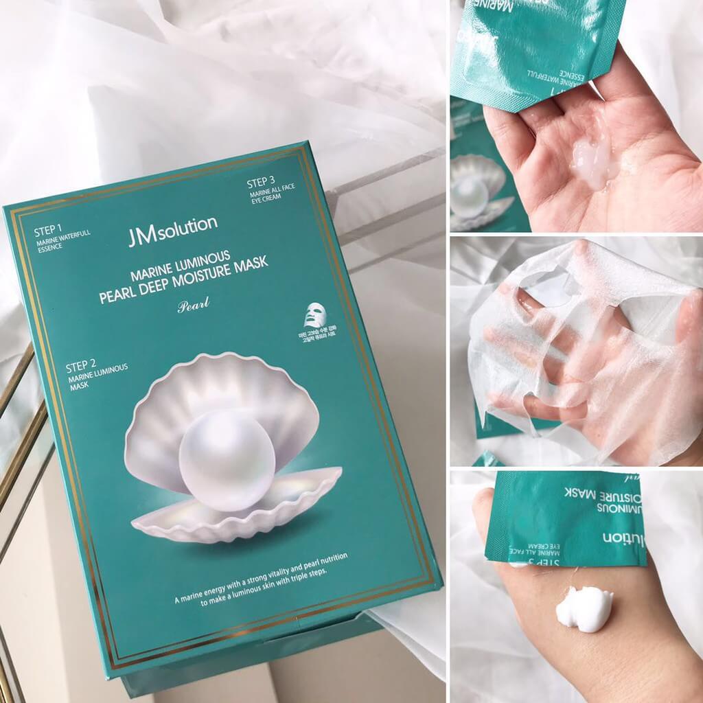Трехступенчатая тканевая маска с жемчугом JMsolution — фото 2